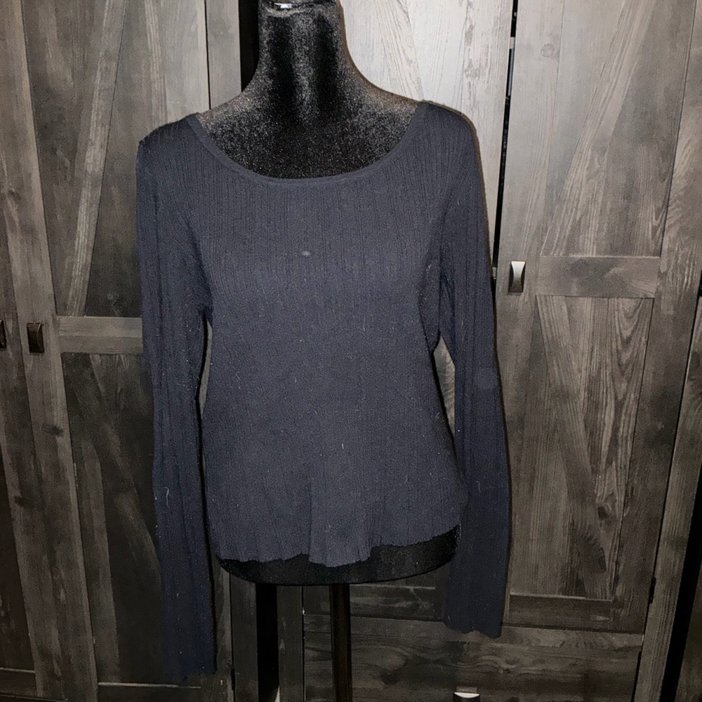 Chic Black Long Sleeve Women's Top